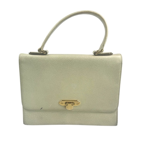 Valentino Garavani Vintage Leather Top Handle Bag with Gold-Tone Hardware - Picture 1 of 9